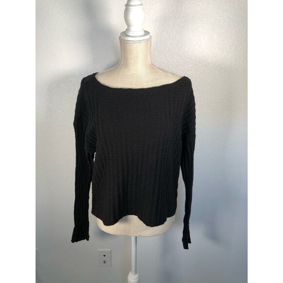 INC X Jeannie Mai - Wide Neck Lisa Off The Shoulder Top In Deep Black - M - Picture 2 of 5